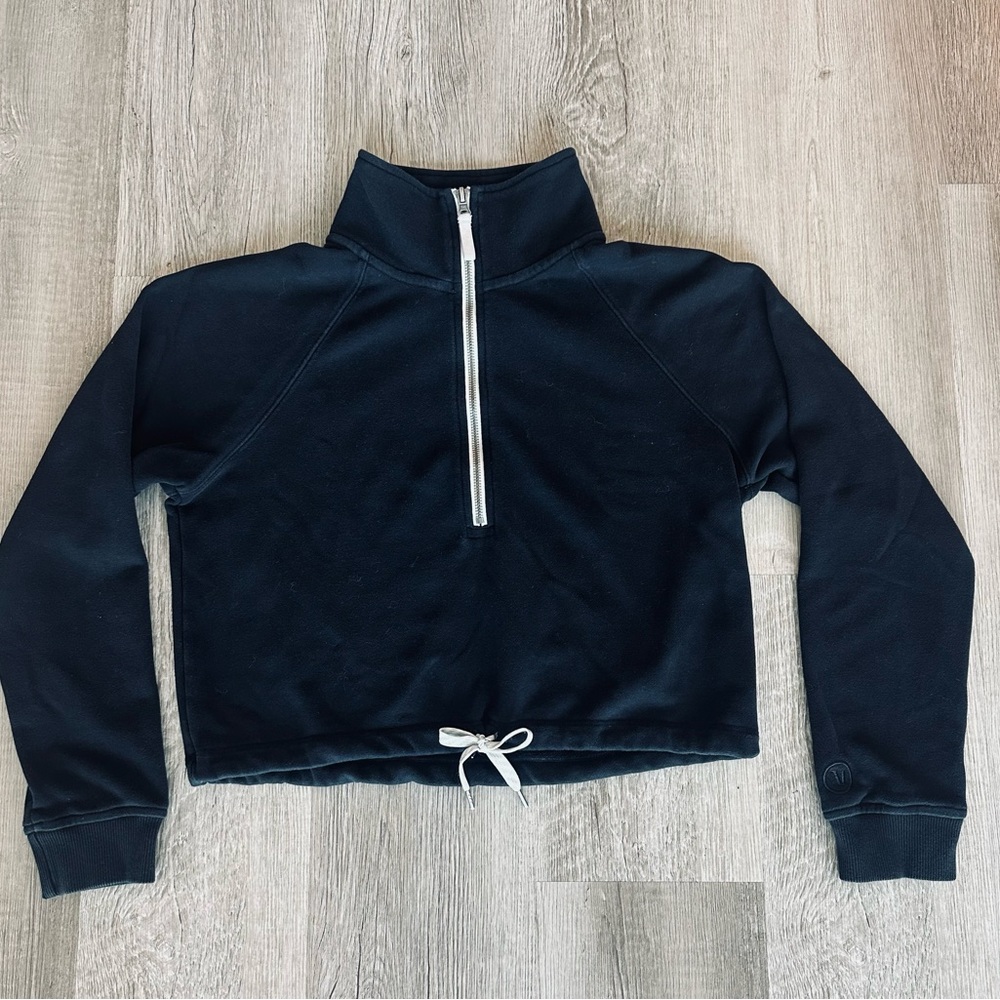 Vuori Black Half-Zip Pullover Sweatshirt Small
